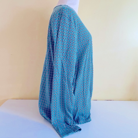 Croft & Barrow XXL Classic Long Sleeve Tee Shirt, Top, Blouse, Geometric Print - Picture 6 of 8